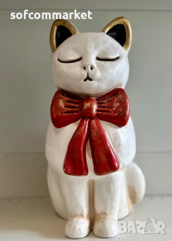 Керамична фигура на коте, снимка 2 - Декорация за дома - 49827897