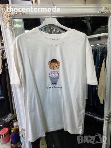 Памучна тениска с мече