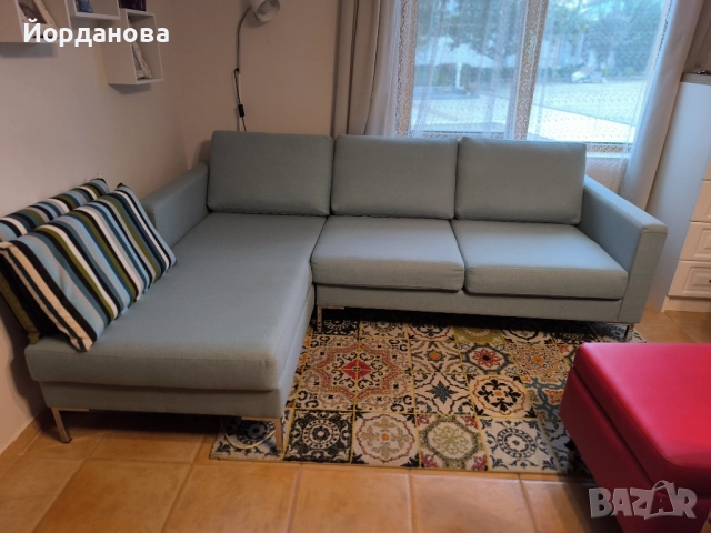 Ъглов диван+ подарък килим, снимка 4 - Дивани и мека мебел - 52004803