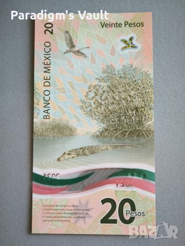 Банкнота - Мексико - 20 песо UNC | 2021г., снимка 2 - Нумизматика и бонистика - 43907672