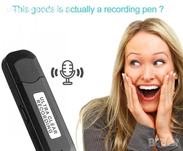 8GB Памет USB Флашка със Скрит Диктофон Аудио Рекордер Вградена Презареждаема Батерия Кристален Звук, снимка 1 - Микрофони - 26425268