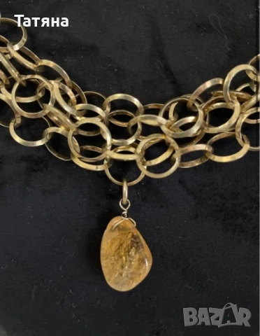 4-редно колие от позлатено  925 сребро ,66грамма, снимка 3 - Колиета, медальони, синджири - 53147377