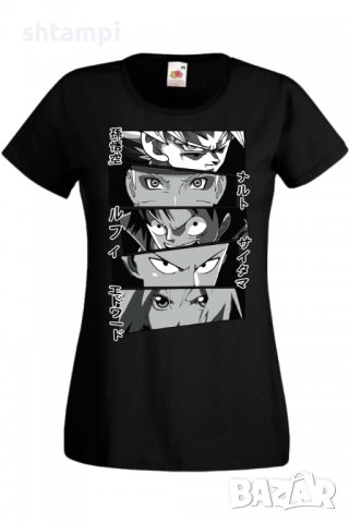 Дамска тениска Anime Heroes Naruto Goku Luffy Sakura,Анимация,игра,Празник,Повод., снимка 2 - Тениски - 38047426