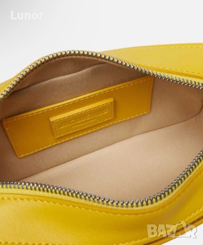 Оригинална жълта чанта Jacquemus Le Baneto Cross-body bag, снимка 3 - Чанти - 52457347