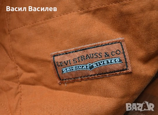 LEVIS мъжко карирано яке обанжево подвижна подплата, снимка 7 - Якета - 51934196