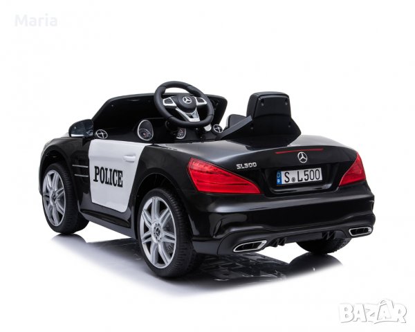 Акумулаторна кола Licensed Mercedes Benz SL500 Police Black, снимка 4 - Детски велосипеди, триколки и коли - 37661609