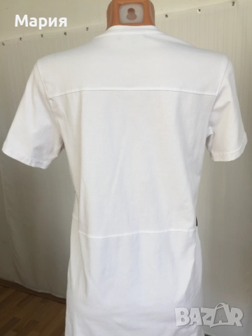 Л / ХЛ Оригинална Balmain Дамска Туника Тениска Бяла Черна Еластичен мек памук, снимка 13 - Туники - 51500508