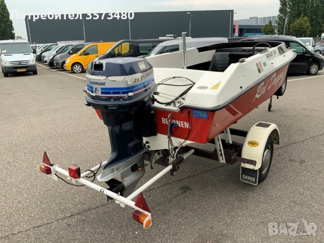 Комплект - Моторна лодка с дължина 6,10м., извънб. дв. Evinrude 140к.с. и регистриран колесар, снимка 5 - Воден транспорт - 38943318