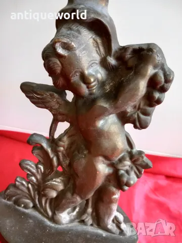 19 Век Викториански Бронзов Стопер за Врата , ХЕРУВИМ , Ангелче, снимка 2 - Антикварни и старинни предмети - 50397529