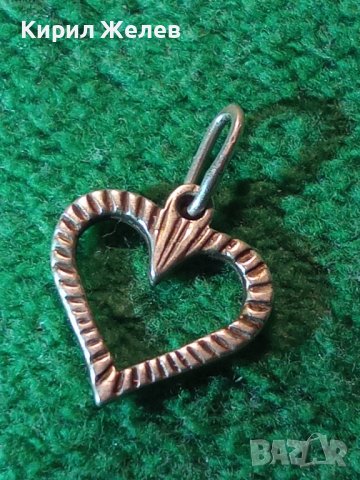 СТАР ОРНАМЕНТИРАН СЪРЦЕВИДЕН СРЕБЪРЕН АРТ ДЕКО МЕДАЛЬОН ВИСОКА ПРОБА СРЕБРО МАЙСТОРСКА РАБОТА 28612