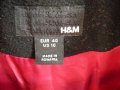 H&M оригинално дамско черно вълнено палто, снимка 9