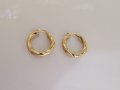 Златни обеци халки 10, снимка 5