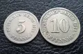 Стара монета/и 5 и 10 пфенига 1911 г. букви А - Германия-красиви !, снимка 10