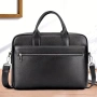 Мъжка луксозна чанта за лаптоп 15,6”/Офис куфарче от черна естествена кожа!, снимка 1