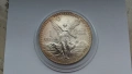 Нециркулирала и много рядка сребърна монета от 1 onza /унция, oz/ 1991 година - Mexico - UNC, снимка 3