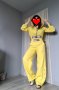 Уникален комплект / екип PINK в жълт цвят / панталон + яке , снимка 1 - Костюми - 40782070