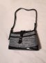 Нова малка чанта Paris черно със сиво дамска чанта за рамо или ръка, снимка 1