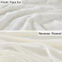 Одеяло Qucover, бяло пухкаво одеяло с двустранен дизайн, 150x200 см, снимка 4