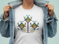 Тениски с шевици принт. Модели и размери, снимка 9