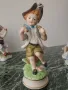 8бр малки порцеланови фигури/деца-музиканти-ученик/статуетки 12-17см, снимка 5
