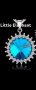 Sale Сребърно колие с ланче с кристали"Blue Sun"/ново, снимка 1 - Колиета, медальони, синджири - 37543952