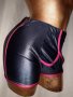 ANGELO M Черен мъжки боксер от кожена промазка , снимка 5