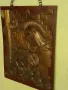 Красива Стара Медна Декоративна Картина върху  Дърво , Медно Пано-, снимка 11