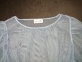 pure friday дамски прозрачен топ-тениска от мрежеста материя в син цвят р-р М - подарък към поръчка, снимка 2