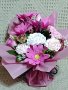 Букет с хартиени цветя в розово за имен ден, за рожден ден, снимка 3