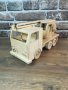 Дървен макет на камион - Кран, Автокран - Craft Camp, снимка 1 - Коли, камиони, мотори, писти - 43281803