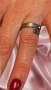 Уникален дамски пръстен от неръждаема стомана с камъни цирконий Doria, снимка 2
