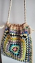 Дамска плетена луксозна чанта , ръчно изработена , многоцветна , снимка 4