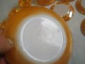 Vintage USA Archor Hocking-14 Части Нов Сервиз За Кафе-САЩ-Цвят Праскова/Сьомга, снимка 16