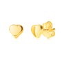 14К 14 карата златни обеци сърца, снимка 1 - Обеци - 43246306