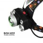 Aкумулаторен LED челник за глава фенер прожектор къмпинг лов риболов палатка велосипед колело каска, снимка 3