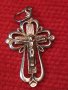 СТАРО СРЕБЪРНО РАЗПЯТИЕ КРЪСТЧЕ КРЪСТ СРЕБРО РЪЧНА АЖУРНА МАЙСТОРСКА ИЗРАБОТКА 40045, снимка 4