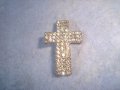 ПОСРЕБРЕНО КРИСТАЛНО МЕДНО СТАРО АРТ КРЪСТЧЕ за ГРИВНА КОЛИЕ 85831, снимка 3