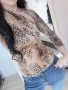 Тигрова блузка с един ръкав, размер S, снимка 1 - Блузи с дълъг ръкав и пуловери - 28111008