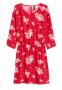 Нова червена рокля на цветя L-XL 44  размер, снимка 1 - Рокли - 36762487