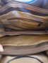 Кафява кожена чанта Guess, с цветни мотиви, снимка 4