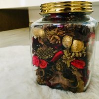 Стъклен буркан със сушени ароматни растения за декорация, 16 лв. , снимка 12 - Изкуствени цветя - 44047768