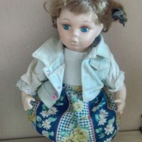 Стара кукла порцелан 30 см , снимка 1 - Антикварни и старинни предмети - 34679242