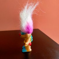 Играчка Кукла Трол Troll 7 см + коса, снимка 3 - Колекции - 40691107