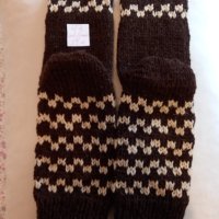 Ръчно плетени мъжки чорапи от вълна, размер 43, снимка 1 - Мъжки чорапи - 43031845