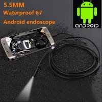 2в1 USB ендоскоп MASO 5.5MM/IP67 Водоустойчива бороскопна камера/6 LED светодиода/Android/PC/2м, снимка 11 - Камери - 44062999