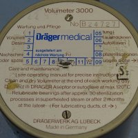 Вакуум Дебитомер Drager Volumeter 3000, снимка 7 - Резервни части за машини - 32762406