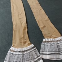 Поръчани -One Size нови телесни чорапи с ликра и бяла ластична лента, снимка 8 - Бельо - 43979413