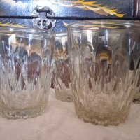 USSR Руски стъклени чаши масивно стъкло маркирани 6 бр. + 2 бр. бонус, снимка 3 - Сервизи - 43492151