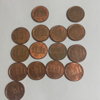 лот от 15 монети 1 евроцент Италия, снимка 1 - Нумизматика и бонистика - 44862161