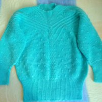 Ръчно плетен дамски пуловер подарък за рожден ден, снимка 1 - Блузи с дълъг ръкав и пуловери - 26543476